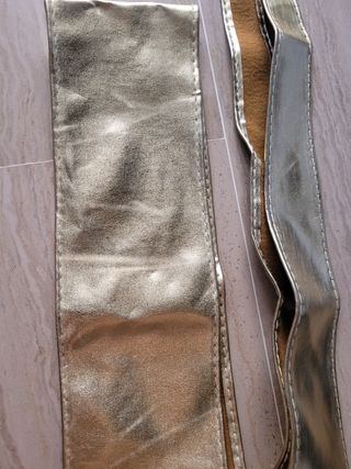  Cintura bustier dorata metallizzata
