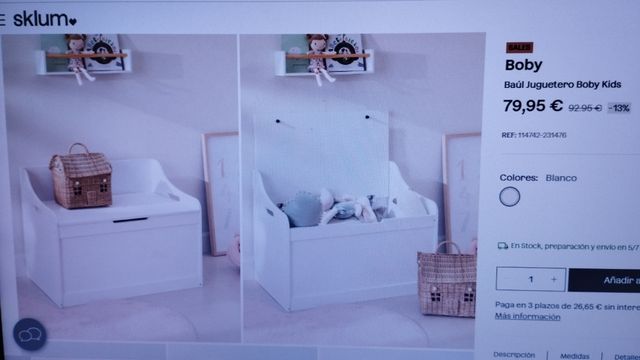 Baúl Sklum Boby blanco