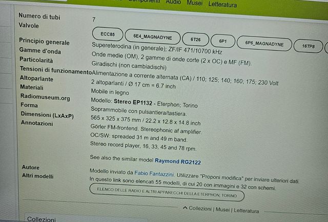 Stereo eterphon EP 1132 vintage