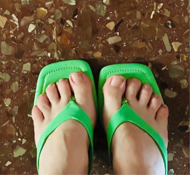 Sandalias Stradivarius verdes