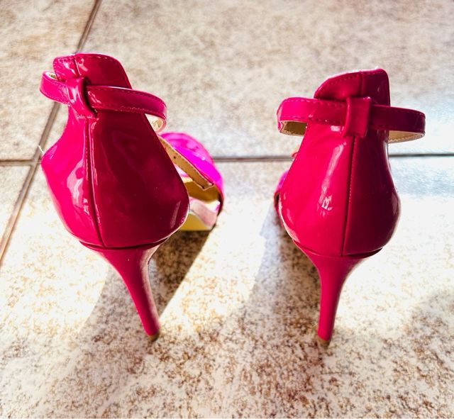 Sandalias tacón MARYAZ fucsia 37