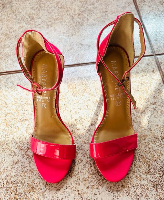 Sandalias tacón MARYAZ fucsia 37