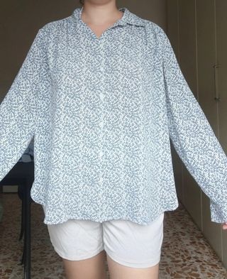 Camicia H&M fiori blu