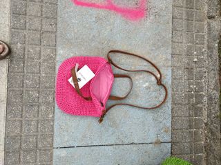 Bolso crochet rosa