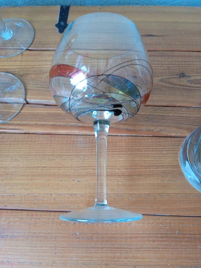 Juego Copas Decorativas Cristal