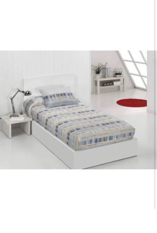 Edredón Cama 90x190 - Beige/Azul