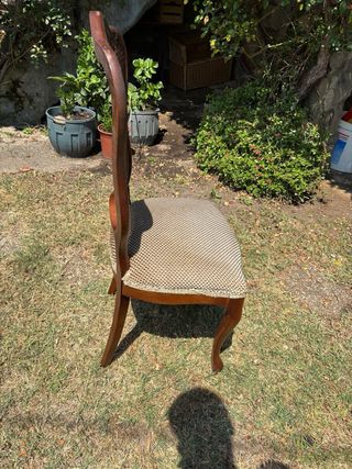 4 sillas vintage madera mimbre