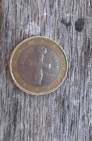 Moneda 1€ Chipre 2008