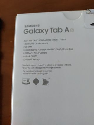 Samsung Galaxy Tab A (2016) Blanca