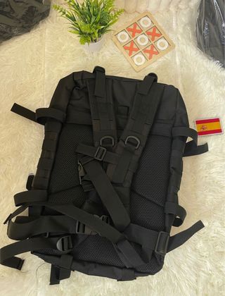 Mochila táctica negra 50L - Parche EEUu