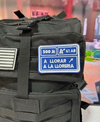 Mochila táctica negra 50L - Parche EEUu