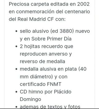 Centenario Real Madrid:  Conmemorativo FNMT