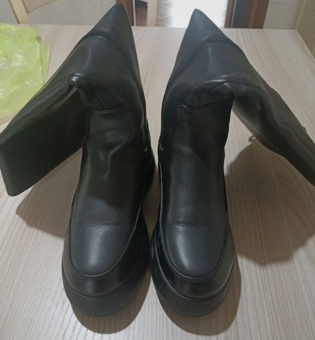 Stivali alti neri ecopelle - n.37
