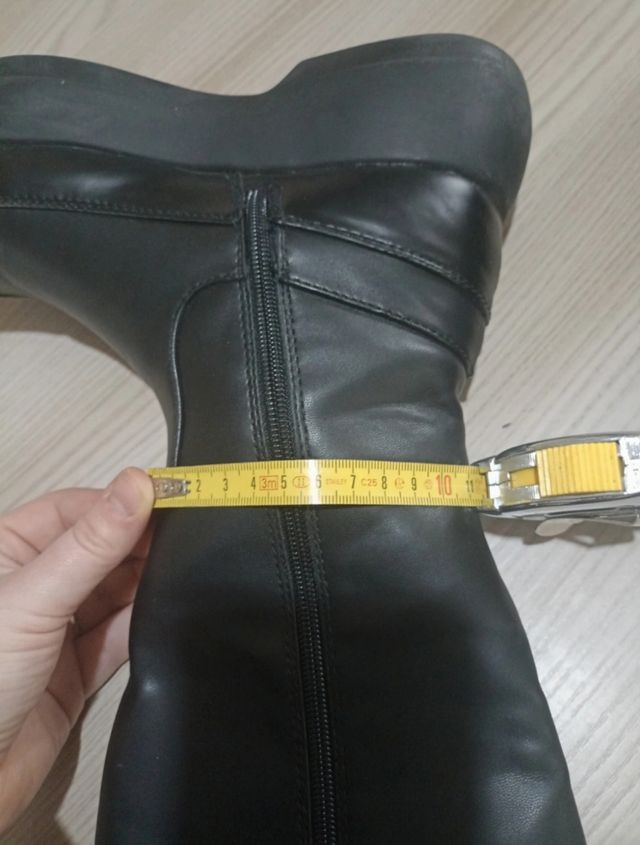 Stivali alti neri ecopelle - n.37