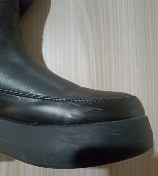 Stivali alti neri ecopelle - n.37