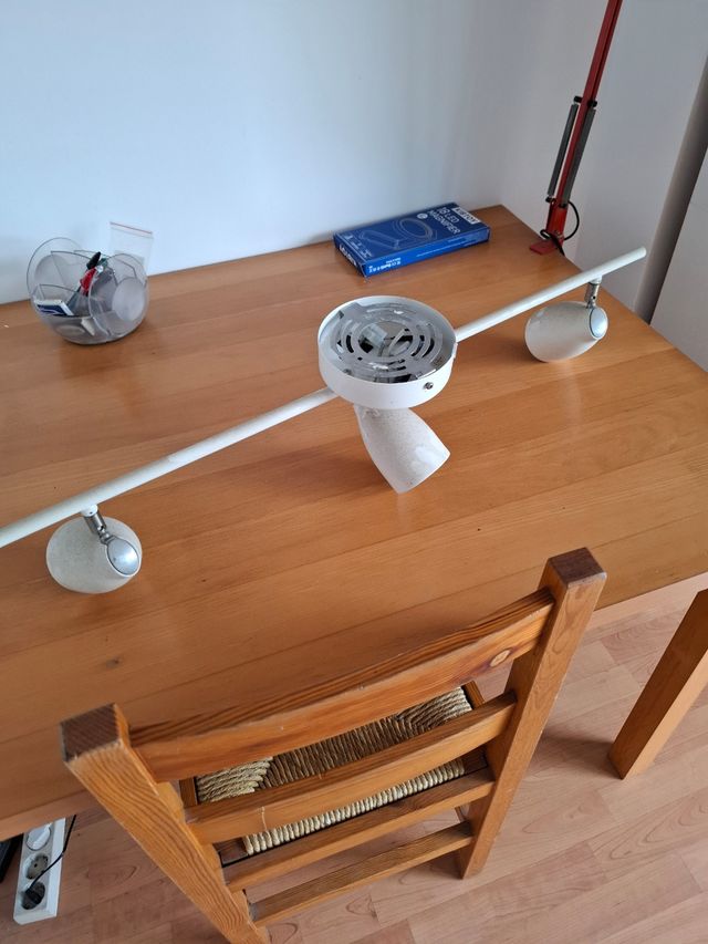 Lámpara techo 3 luces blanca