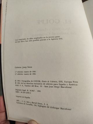 Libro "El golpe. Anatomía y claves del asalto...".