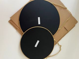 Espejos redondos dorados (x2)