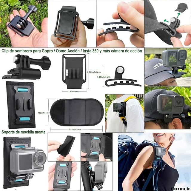 Kit GoPro Gurmoir: Accesorios Cámara
