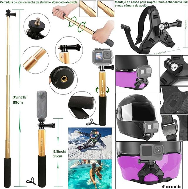 Kit GoPro Gurmoir: Accesorios Cámara