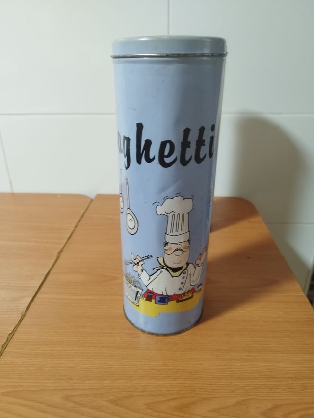 bote metalico para espaguetis