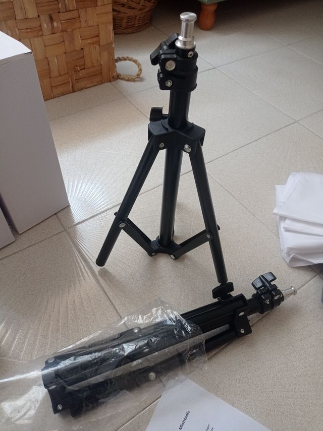 Mini estudio fotográfico 80x80x80cm y dos lámparas