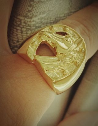 Anillo chapado en oro 18k Caballo Herradura