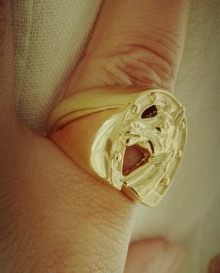 Anillo chapado en oro 18k Caballo Herradura