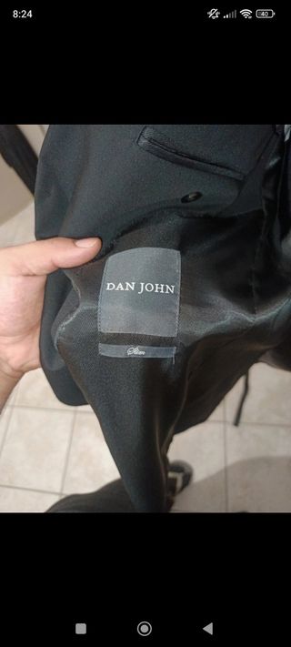 Giacca Uomo Elegante Nera DNA John . 
