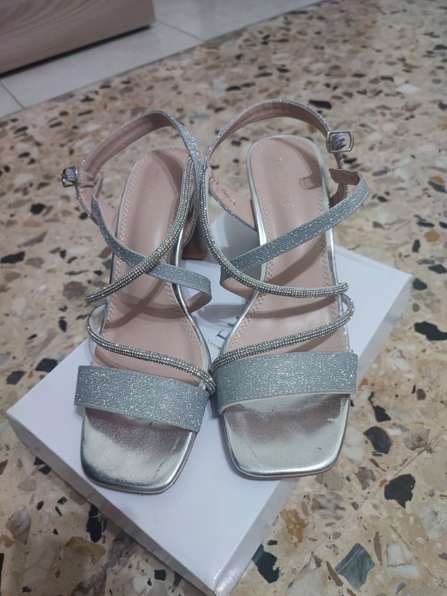 Sandali argento donna 40 cerimonia