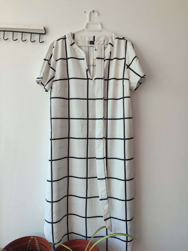 Vestido midi cuadros