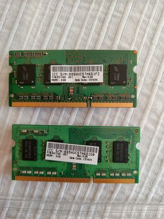 2x Samsung 4GB RAM DDR3L-1600