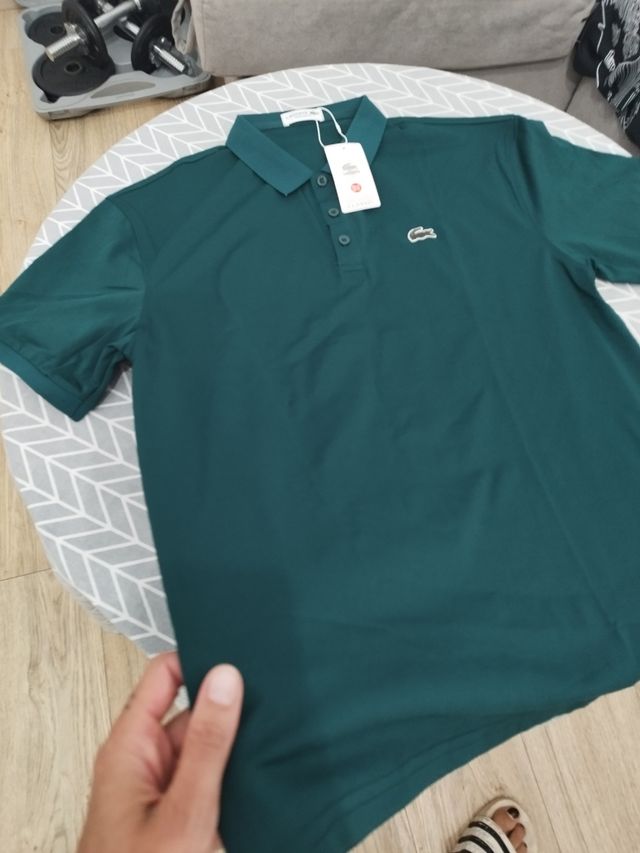 Polo Lacoste verde XL
