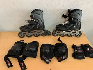 Patines en línea adulto y protecciones