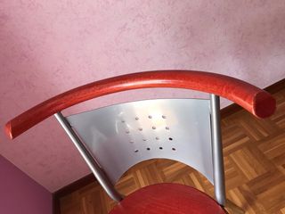 Silla vintage metal y madera
