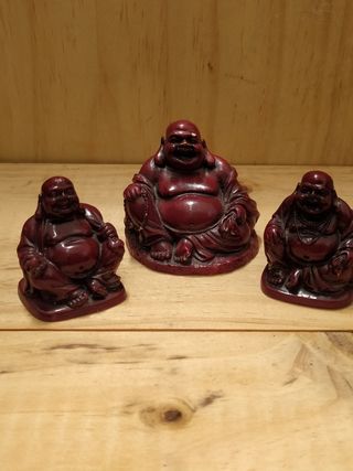 3 Budas Sonrientes de Resina
Años 80 buda