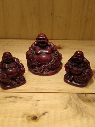 3 Budas Sonrientes de Resina
Años 80 buda