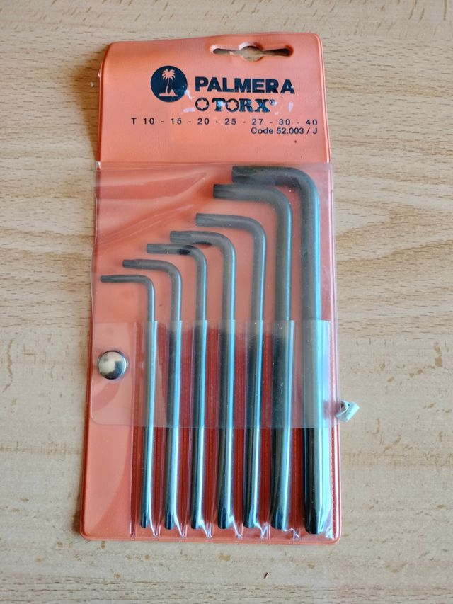 LLAVES TORX ACODADO JUEGO 7 PIEZAS PALMERA 52003 