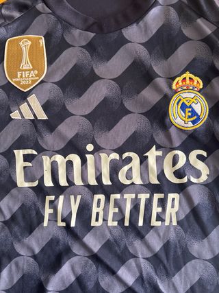 Camiseta Real Madrid Adidas Negra Gris
