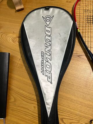2 raquetas de squash dunlop de titanio con funda