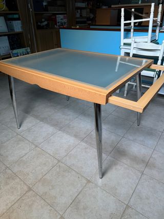 Mesa comedor extensible cristal
