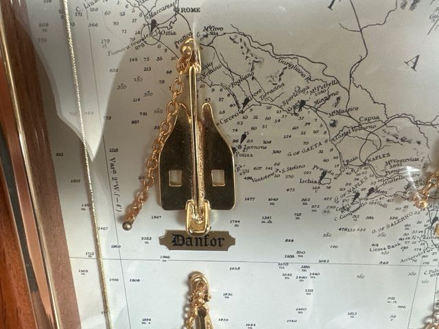 Cuadro náutico con 15 anclas