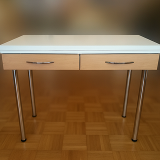 Mesa de cocina extensible, con 2 cajones