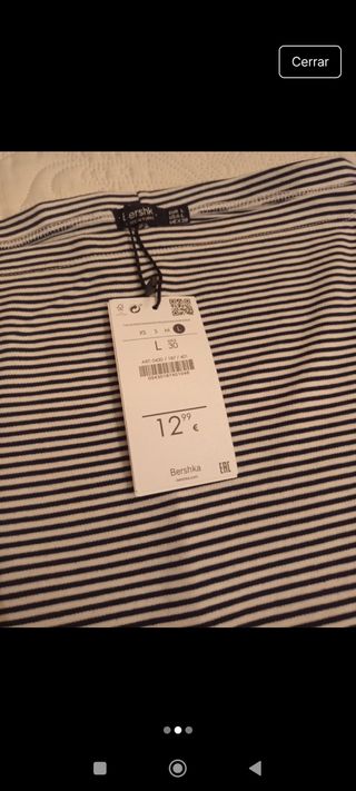 Vestido rayas Bershka - Talla L