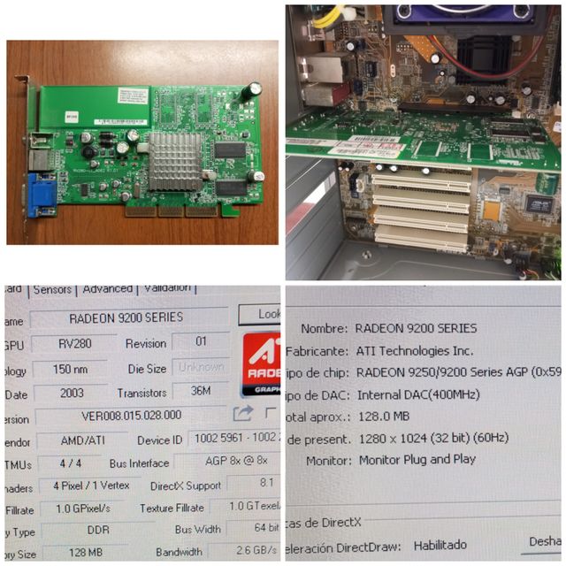 Tarjeta gráfica ATi Radeon 9200 Series 128 MB AGP