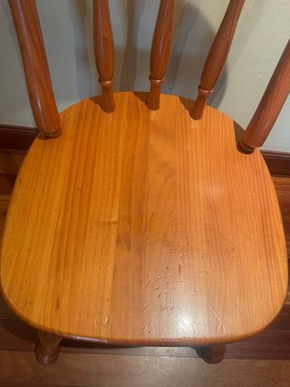 Silla madera marrón