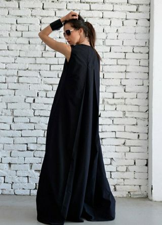 Vestido largo negro elegante