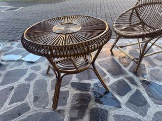 Set vimini: tre poltrone e tavolino