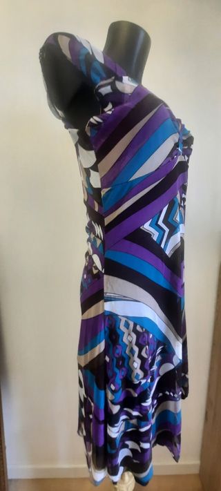 Vestito estivo blu e viola