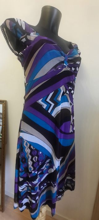 Vestito estivo blu e viola